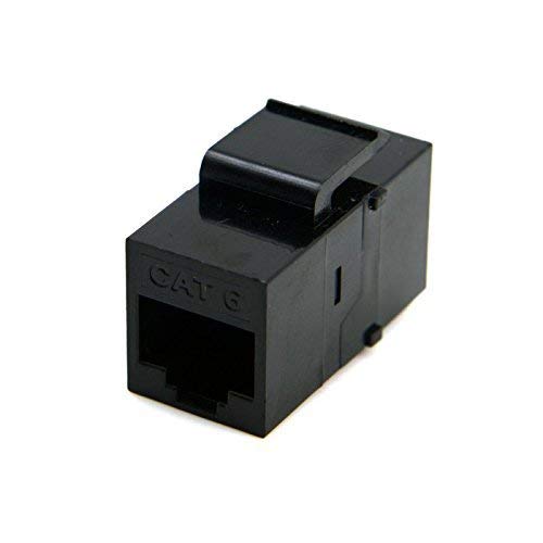 CY ブラックカラーUTP cat6 Keystoneカプラrj45メスtoメスUTP cat6 Keystoneインラインカプラ