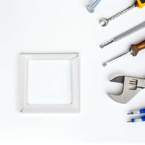 Cubiertas de base para postes de cerca en PVC blanco, pack de 3 embellecedores divididos 5