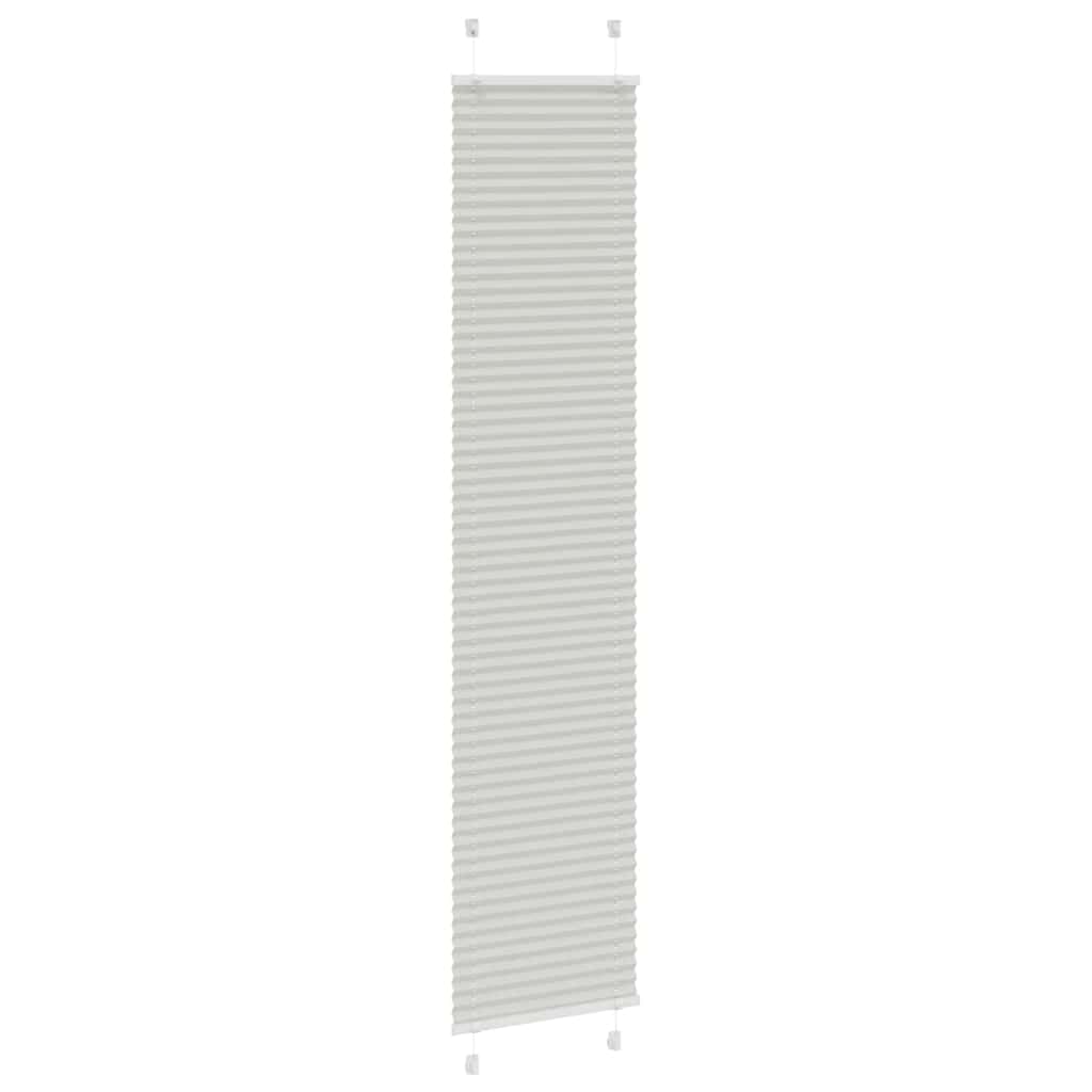 Tenda plissettata grigio chiaro, 45 x 200 cm, larghezza del tessuto 44,4 cm, in 100% poliestere, come protezione da sguardi indiscreti e antiriflesso, con due opzioni di montaggio per finestre e porte