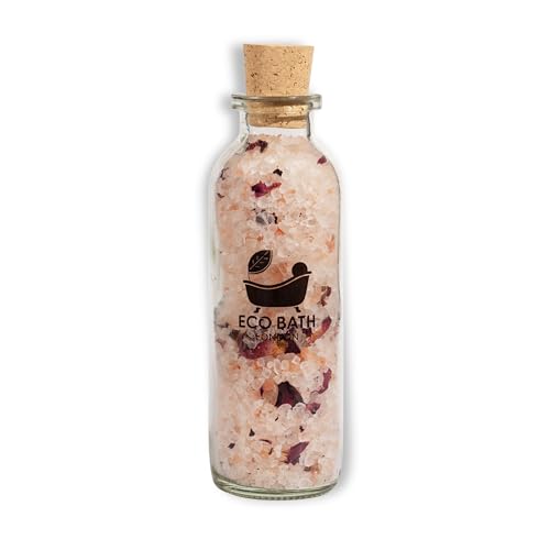 Eco Bath London Himalayan Bath Salt - Luxurious Bath Salts for Relaxation, Skin Care, and Aromatherapy, Infused with Natural Ingredients (Various Scents) (Rose)