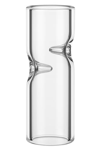Glasfilter Tips – 7er Set Wiederverwendbare Glastips 12mm x 30mm mit Metall-Aufbewahrungsdose – Hochwertiges Borosilikatglas, Leicht zu Reinigen