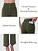 keriffe Women's Straight Leg Pants High Waisted Button Stretchy Business Work Casual Trousers Multiple Pockets Army Green