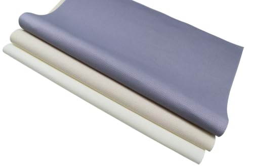 Image of KCS 3 pc of 15 inch x 18 inch(38cmx45cm) 16 Count Cross Stitch Cotton Aida Cloth Needlework Rolled Fabric Box,16CT,Antique White+Oatmeal+Light Steel Grey