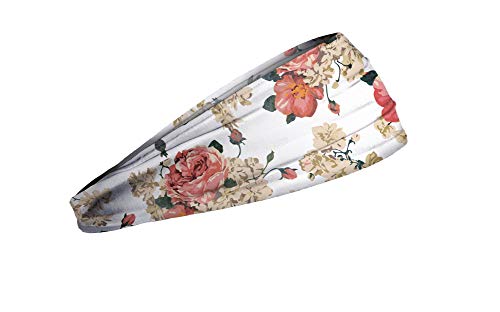 Image of JUNK Brands Big Bang Lite Floral Headband - Moisture-Wicking, Performance Fabric, Non-Slip, Sports Sweatband for Men & Women
