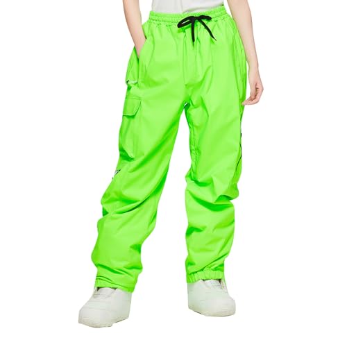 FUPODD Snowboardhose Damen Herren Baggy Wasserdicht Mit Gummibund Skihose Damen Herren Lang Winter Dicke Warm Schneehose Atmungsaktiv Outdoor Thermo Ski Hosen Für Männer Frauen Gummizug Mit Taschen