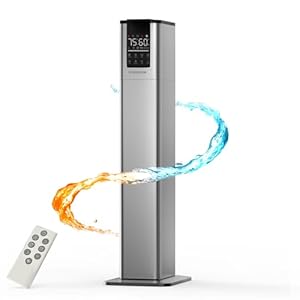 YOKEKON Humidifier Large Room, Warm and Cool Humidifiers for Bedroom, 3.4Gal Humidifiers for Home 1000 sq ft, Quickly & Evenly Humidify Whole House, Top Fill, Aroma Box, Baby Yoga Plants, Silver