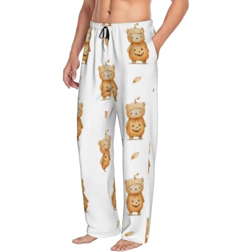 Pumpkin Halloween Mens Pajama Pants Cozy Lounge Baggy Lightweight Pj Pants Lounge Bottoms With Elastic Waist2