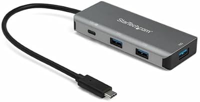 StarTech.com Hub USB-C de 4 Puertos con Entrega de Alimentación PD - 10Gbps - 3x USB-A y 1x USB-C - (HB31C3A1CPD3)