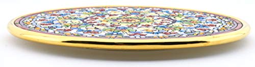 Plato decorativo de cerámica de 21cm para colgar y solucionar paredes vacías con oro 3