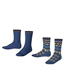 ESPRIT Unisex Kinder Nordic 2-Pack K SO Socken, Blau (Royal Blue 6051), 31-34 (7-9 Jahre) (2er Pack)