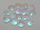 Sequin Seashell White/AB, 12mm, top hole, Pack of 300