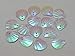 Sequin Seashell White/AB, 12mm, top hole, Pack of 300