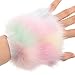 MAGICLULU Faux Fur Arm Warmers for Adults, 2pcs Pair of Plush Wrist Warmers, Soft Artificial Fur Sleeve Accessories for Women’s Winter Fashion
