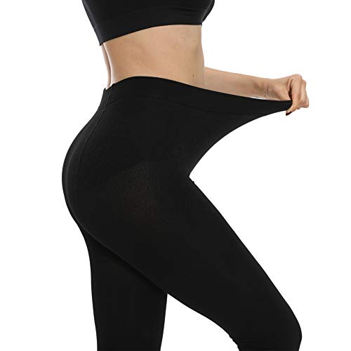 MANZI 2 Pairs 400D Women's Black Thermal Warm Winter Fleece Tights2