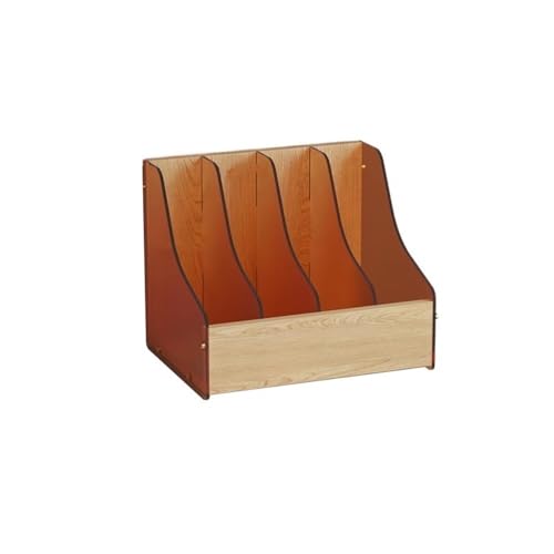 Portariviste in acrilico 4 cartment nizer per documenti cartacei Slish Archiviazione Rack Design naturale per ufficio casa e scuola Sto Soluts