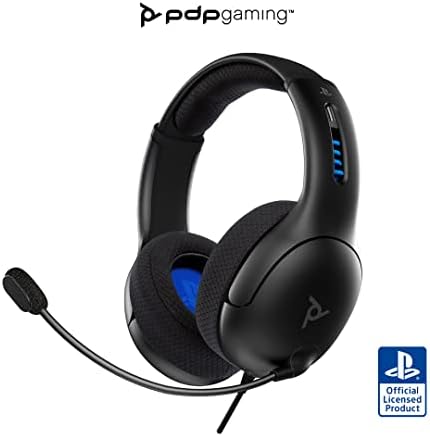 PDP Gaming LVL50 Wired Headset With Noise Cancelling Microphone: Black - PS5/PS4