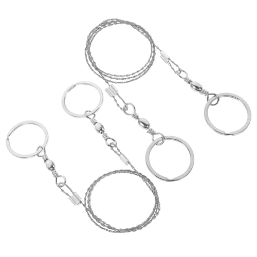 Kisangel Emergency Wire Saw Set 2pcs Wire Chainsaw Pocket Saw for Camping Survival Gear Hand Chainsaw Portable Metal Chainsaw