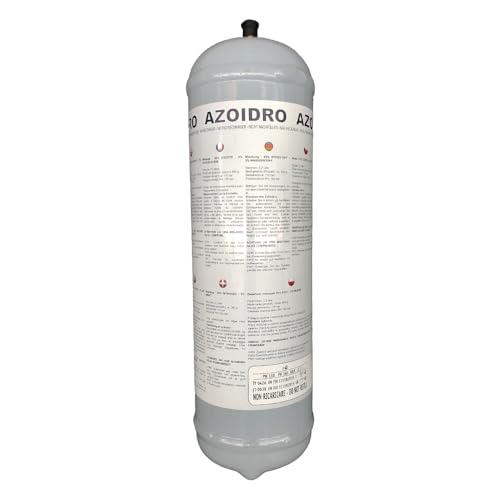 3S SuperSamaStore Azoidro Bouteille/Cartouche d'Azote Hydrogène 2,2 Litres, 110 Bar