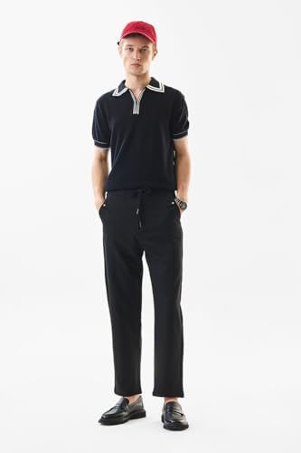 Image of SNITCH Men Chinos | Slim Fit Mid Rise Solid Pattern | Cotton Blend with Medium Stretch & Smooth Texture | Button & Zip Closure for Casual & Street Wear