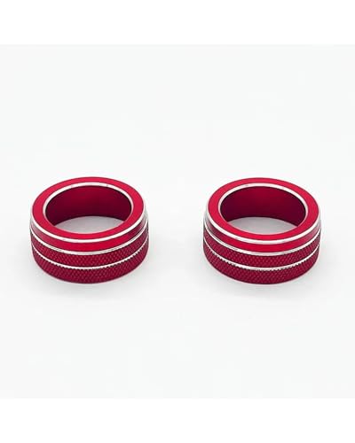 Temperature Adjustment Knob Red Air Condition Switch Knob Ring Cover Kit Climate Control HVAC (Red)
