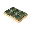 6 Grid Green Square Butterfly With Tray
