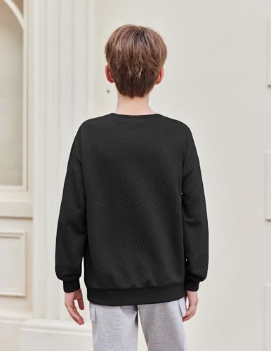 Arshiner Boys Sweatshirts Long Sleeve Crewneck Pullover Shirt Kids Fashion Fall Winter Sweater Size 6-14 Years4