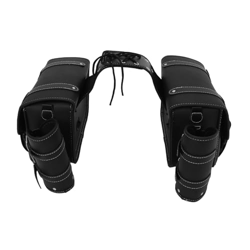 Sacoche latérale moto haut de gamme en cuir PVC étanche à serrure de sécurité