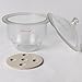 stonylab Glass Desiccator, Lab Desiccator with Knob Cover and Porcelain Plate ID: 7.1 Inch for Laboratory Research