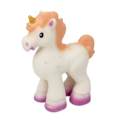 Image of Nuby Penny The Unicorn Super Soft Teether Toy with Squeaker - 100% Natural Rubber