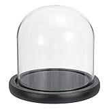 Applicazione: Questa cupola a forma di palla di vetro è particolarmente adatta per esporre fiori, piante artificiali, candele, modellini, luci a LED, articoli da collezione, souvenir, ecc. per Natale, per decorazioni domestiche, per alzate di torte o per decorazioni di feste e matrimoni, donando un'atmosfera calda e romantica.