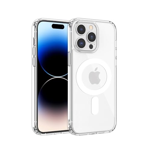 Evetane - Fundas Carcasa para iPhone 14 Pro Max transparente, compatible con Magsafe