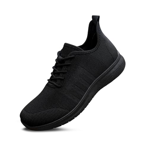 Image of Bernal Black Sneakers for Women Walking Shoes Non Slip Lightweight Casual Breathable Tennis Shoes Work Travel