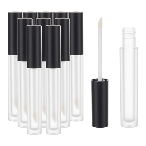 NICENEEDED 3.5ML Reusable Empty Clear Lip Gloss Tube, Refillable Lip Balm Bottles for Storage Lip Samples Set, Lipstick Dispenser Containers for Women and Girls