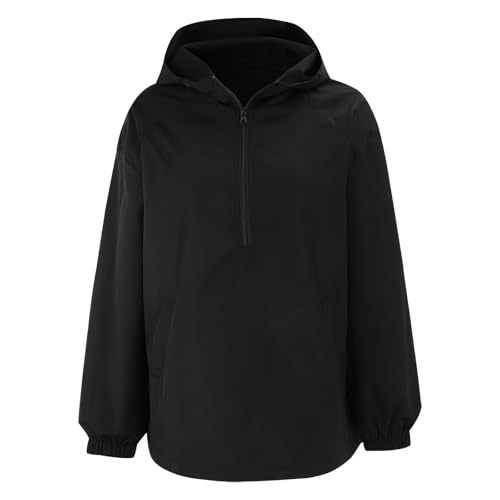 Veste coupe-vent imperméable avec fermeture éclair et capuche réglable