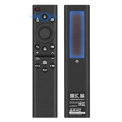 BN59-01385A Solar Voice Remote for Samsung Frame Smart TV, Bluetooth Rechargeable with Solar Charging, Compatible with Samsung 2021-2022 Neo LED 4K Ultra HD TVs, 4 Shortcut Buttons - Black