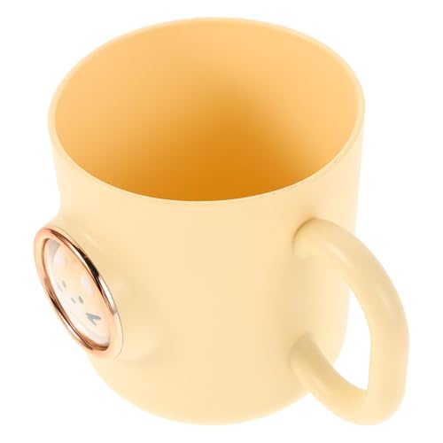 HYTROVE 向け持ち手付きカートゥーン動物歯磨きマグ 歯磨き用プラスチックタンブラー 携帯可能で再利用可能な口腔清潔漱口杯 バスルーム用