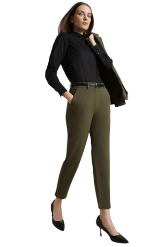 Image of Van Heusen Women High Rise Formal Regular Fit Comfort Trouser