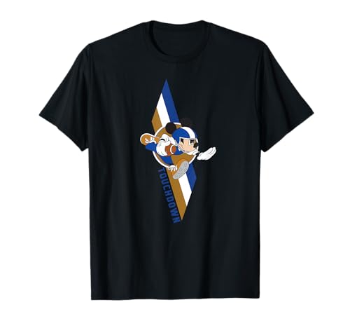 T-shirt Mickey Mouse Football avec motif Touchdown imprimé vintage résistant