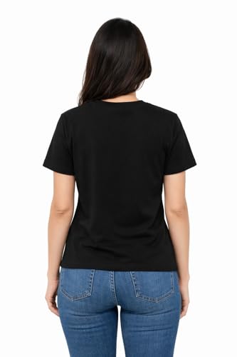 Image of Hangout Hub HH95 Tshirt for Womens | Regular Fit | Super Combed Cotton Women T-Shirt | Solid Plain Tees | Round Neck T Shirt | Half | Pack of 2 | 3 | 4 | 5 | 6