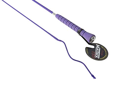 MacTack Dressage Whip With Rubber Handle (39 inches) (Purple)