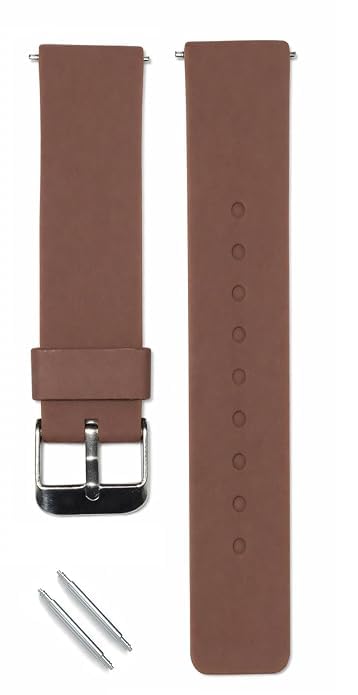 Image of DREAMY DESIGNS 18mm Soft Silicone Waterproof Breathable Watch Strap Metal Buckle Replacement for Men & Women - PACK OF 1