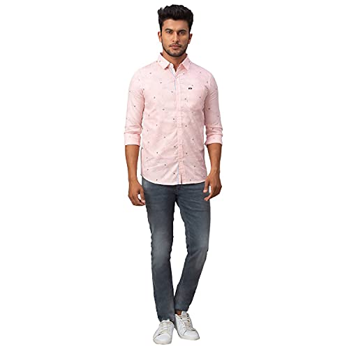 Image of Spykar Men's Printed Slim Fit Shirt