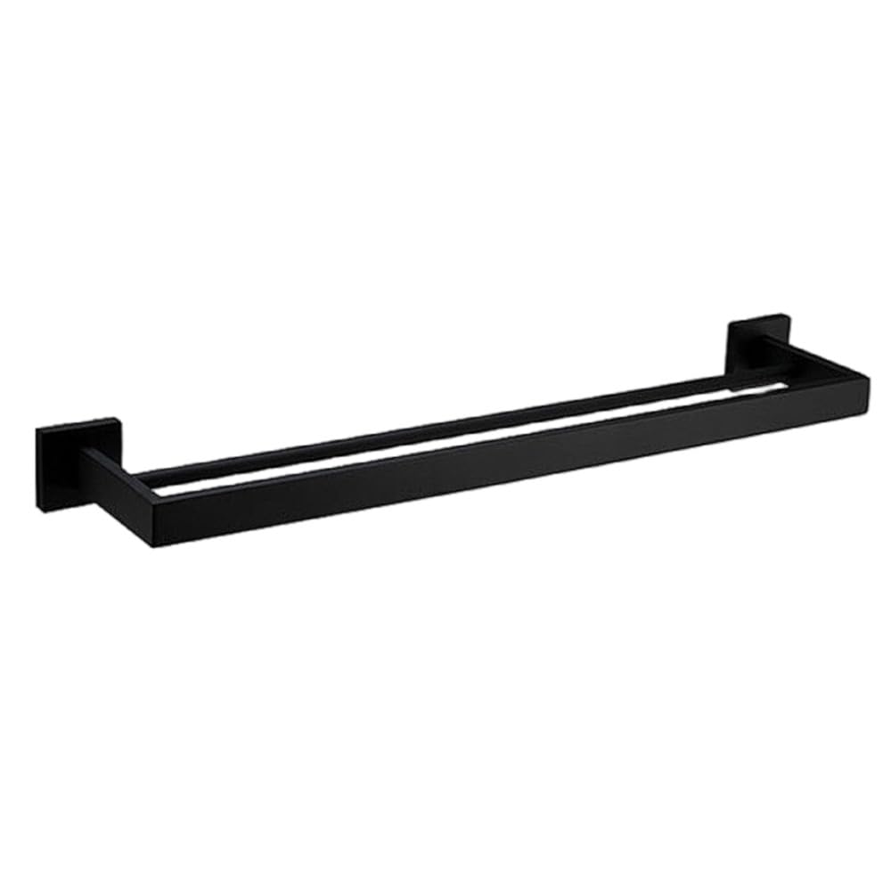 Barre de serviette 2 barres noir mat inox 304 rangement gain de place