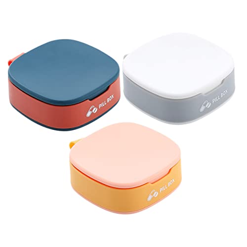 Beavorty 1セット 旅行ピルボックス みに Mini シール Sticker 旅行用の 袋 場合 小さな 箱 と 小さい 旅行医学オーガナイザー ポータブルミニ 収納ケース Pp 3個
