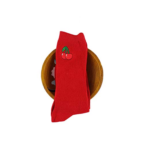 JINGGEGE Chaussettes de baseball avec imprimé fruits et avocat, banane, cerise, pêche, broderie, tas de tas de chaussettes amusantes (couleur : 2) Cover