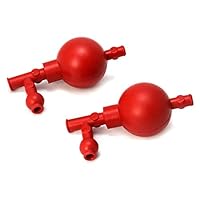QWORK® Pipettierball aus Gummi, Lab Pipette Filler, 90ml, 54 x 54 x 130 mm, Rot