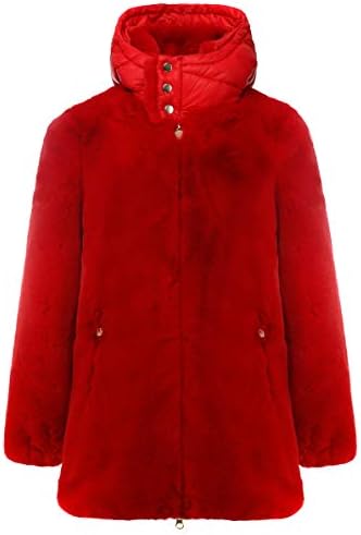Invicta Women's Winter Faux Fur Bomber, Jacket Size M, Red