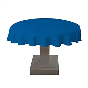 Oasis Home Collection Solid Round Table Cloth - 2 Seater - ark Blue