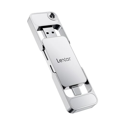 Lexar D70E 1TB Dual Drive Externe SSD,bis zu 2000 MB/s Lesen, 1800 MB/s Schreiben, Kabellose, Tragbare SSD für USB-Typ-C-/Typ-A-Geräte, Kompatibel mit iPhone 17