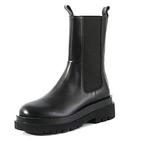 Bottines femme en cuir noir | Les bottes d'automne parfaites pour vos sorties citadines